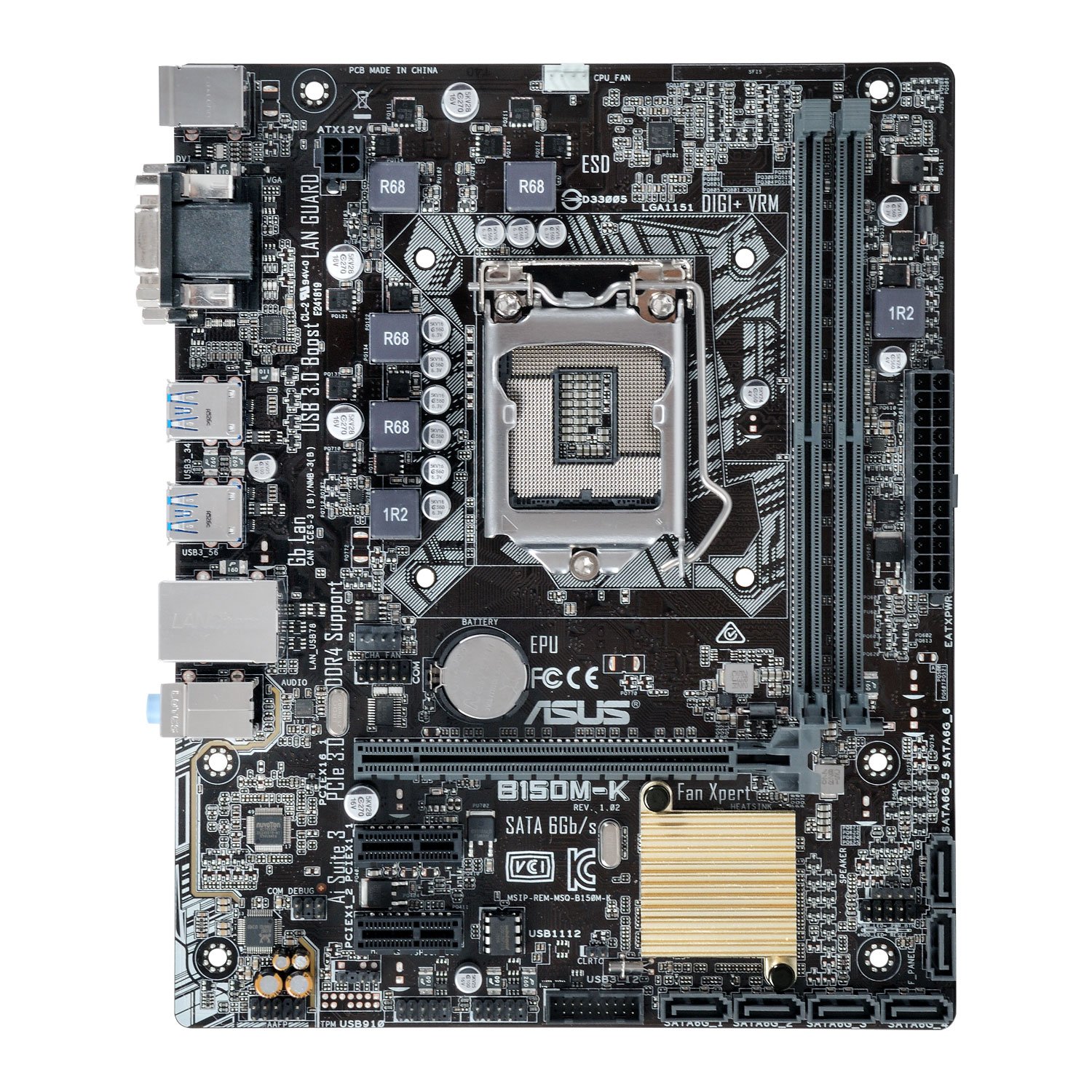 Asus B150M-K – 6th Generation DDR4 Motherboard (LGA1151, DDR4 2133Mhz