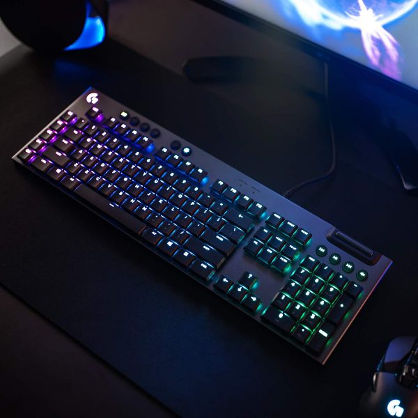 Logitech G 813 Lightsync RGB Mechanical Gaming Keyboard,16.8Mn Colors with Programmable G Keys, Ultra Thin Design (Tactile)