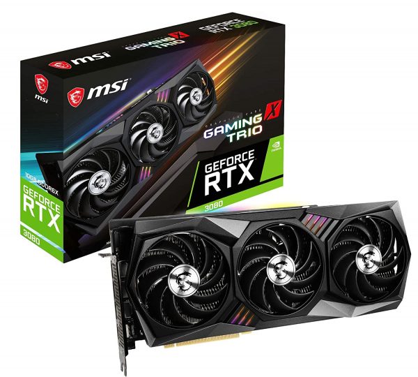 MSI GeForce RTX 3080 Gaming X Trio 10G I 10GB GDDR6X I 320-bit I PCI Express Gen 4 Gaming Graphic Card