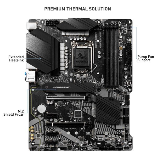 MSI Z490-A PRO ATX Gaming Motherboard - Image 2