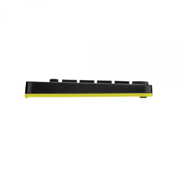 Logitech MK240 Nano Wireless Keyboard and Mouse Combo,12 Function Keys 2.4GHz Wireless, 1000DPI,Spill-Resistant Design, PC/Mac-Black/Chartreuse Yellow - Image 2