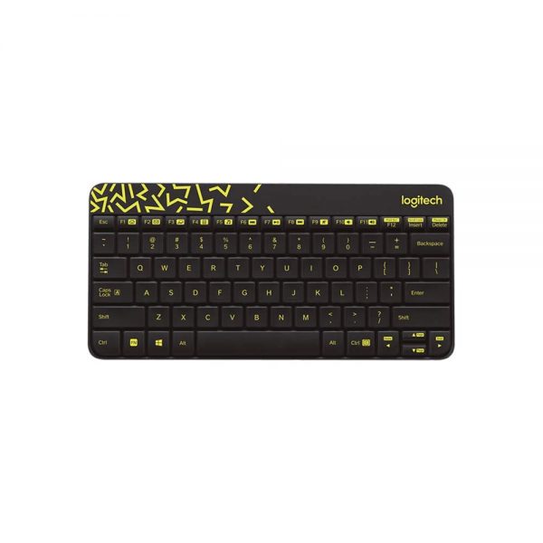 Logitech MK240 Nano Wireless Keyboard and Mouse Combo,12 Function Keys 2.4GHz Wireless, 1000DPI,Spill-Resistant Design, PC/Mac-Black/Chartreuse Yellow - Image 6