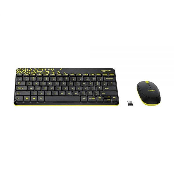 Logitech MK240 Nano Wireless Keyboard and Mouse Combo,12 Function Keys 2.4GHz Wireless, 1000DPI,Spill-Resistant Design, PC/Mac-Black/Chartreuse Yellow - Image 5