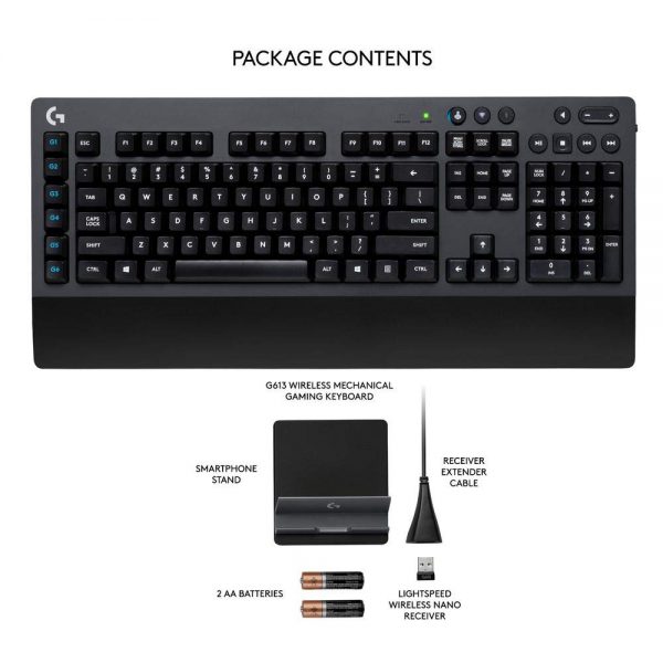 Logitech G 613 Wireless Gaming Mechanical Keyboard with Light speed Technology - Image 7
