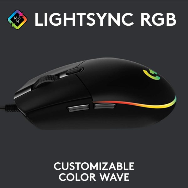 Logitech G102 Light Sync Gaming Mouse with Customizable RGB Lighting, 6 Programmable Buttons, Gaming Grade Sensor, 8 k dpi Tracking,16.8mn Color, Light Weight - Image 10