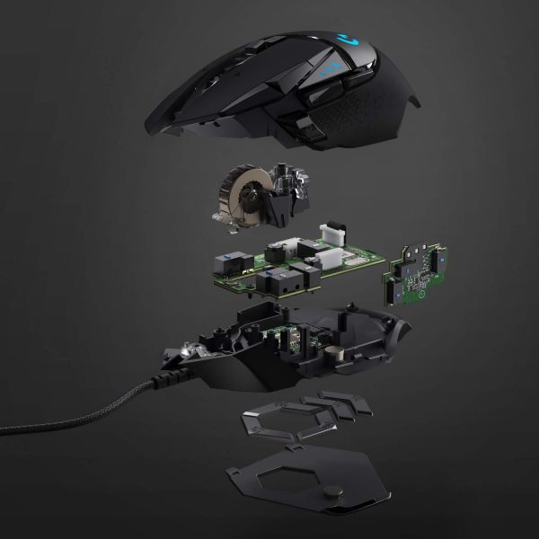 Logitech G502 Lightspeed Wireless Gaming Mouse, Hero 16K Sensor, 16,000 DPI, RGB, Adjustable Weights, 11 Programmable Buttons, Long Battery Life, On-Board Memory, PC/Mac - Image 3