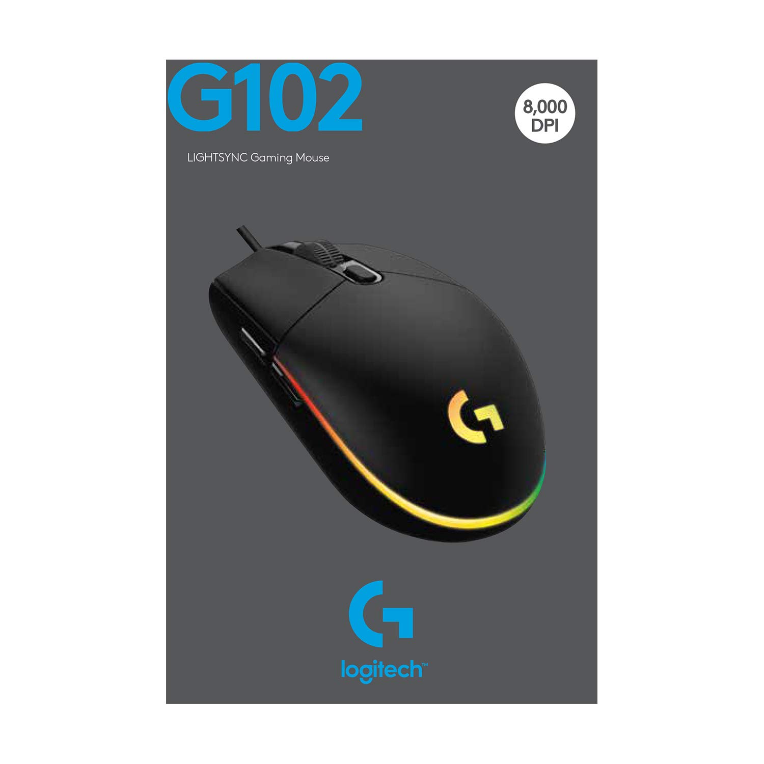 Gør det ikke dybtgående Caius Logitech G102 Light Sync Gaming Mouse with Customizable RGB Lighting, 6  Programmable Buttons, Gaming Grade Sensor, 8 k dpi Tracking,16.8mn Color,  Light Weight – Pam Infotech