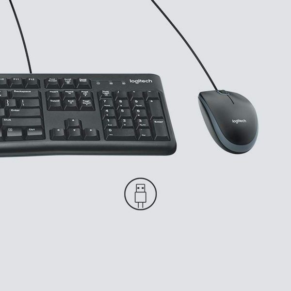 Logitech MK120 Wired Keyboard and Mouse Combo (Black) - Image 6