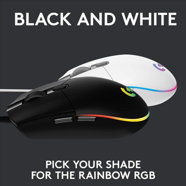 Logitech G102 Light Sync Gaming Mouse with Customizable RGB Lighting, 6 Programmable Buttons, Gaming Grade Sensor, 8 k dpi Tracking,16.8mn Color, Light Weight - Image 3