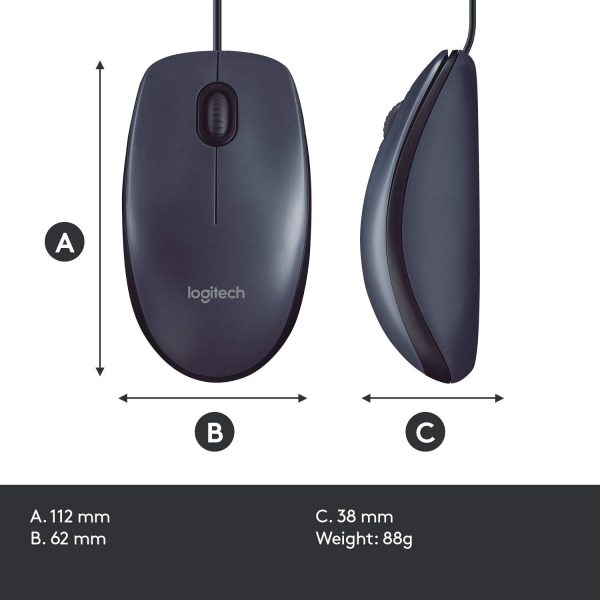 Logitech M100r Wired USB Mouse - Image 6