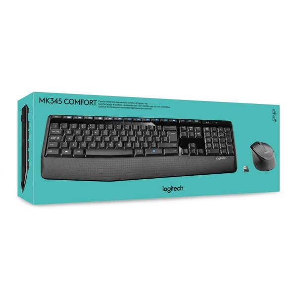 Logitech MK345 Wireless Combo – Full-Sized Keyboard with Palm Rest and Comfortable Right-Handed Mouse - Image 5