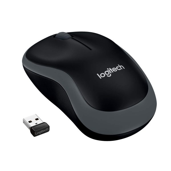 Logitech M185 Wireless Mouse USB for PC Windows, Mac and Linux, Grey with Ambidextrous Design-Black - Image 5