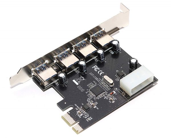 USB 3.0 PCI-E Express ADD-on Card with 4 Ports and 5V 4-Pin Power Connector - Image 5