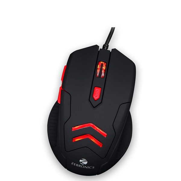Zebronics Zeb Feather - Premium USB Gaming Mouse with 6 Buttons, Upto 3200 DPI
