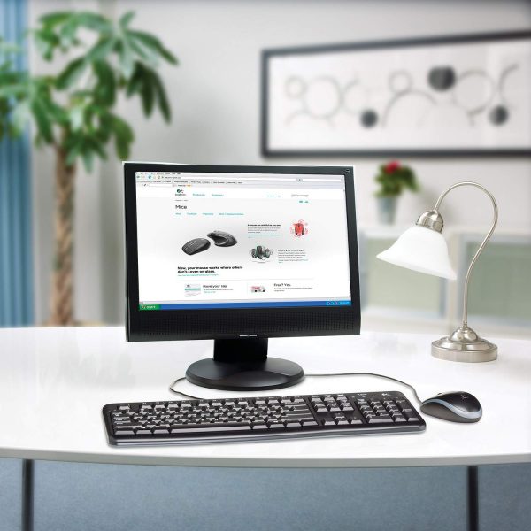 Logitech MK120 Wired Keyboard and Mouse Combo (Black) - Image 3