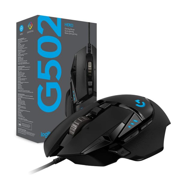 Logitech G502 Lightspeed Wireless Gaming Mouse, Hero 16K Sensor, 16,000 DPI, RGB, Adjustable Weights, 11 Programmable Buttons, Long Battery Life, On-Board Memory, PC/Mac