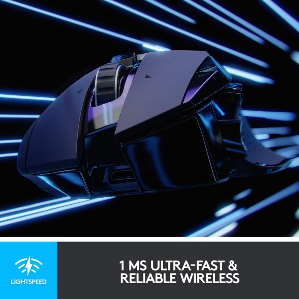 Logitech G502 Lightspeed Wireless Gaming Mouse, Hero 16K Sensor, 16,000 DPI, RGB, Adjustable Weights, 11 Programmable Buttons, Long Battery Life, On-Board Memory, PC/Mac - Image 6