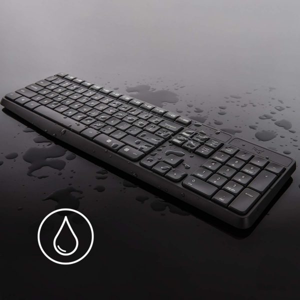 Logitech MK235 Wireless Keyboard and Mouse Combo for Windows, 2.4 GHz Wireless with Nano USB-Receiver, Wireless Mouse, 15 FN Keys, 3-Year Battery Life, PC/Laptop - Black - Image 7