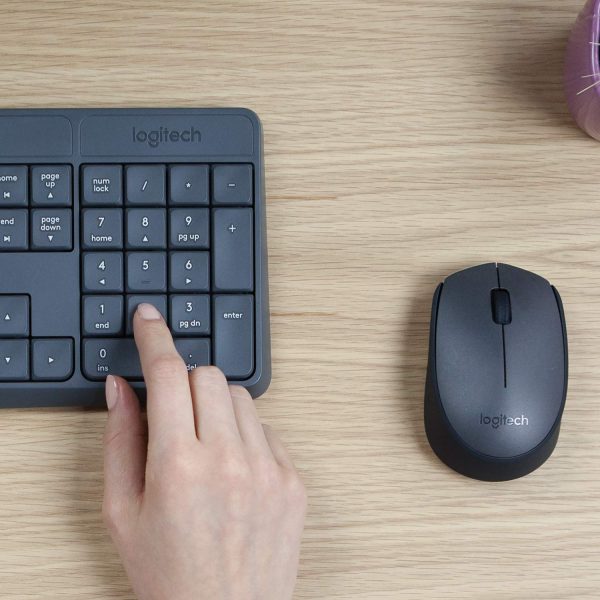 Logitech MK235 Wireless Keyboard and Mouse Combo for Windows, 2.4 GHz Wireless with Nano USB-Receiver, Wireless Mouse, 15 FN Keys, 3-Year Battery Life, PC/Laptop - Black - Image 5