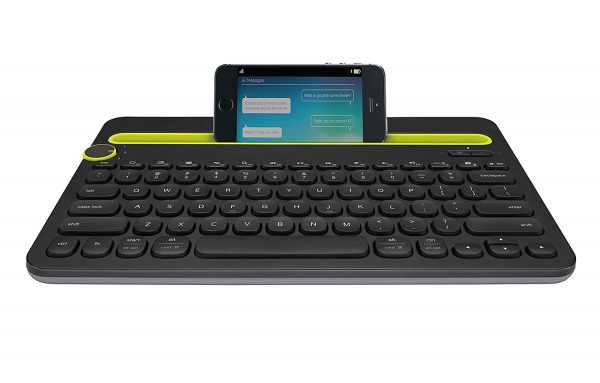 Logitech K480 Wireless Multi-Device Keyboard for Windows, Apple iOS android or Chrome, Wireless Bluetooth, Compact Space-Saving Design, PC/Mac/Laptop/Smartphone/Tablet- Black - Image 4