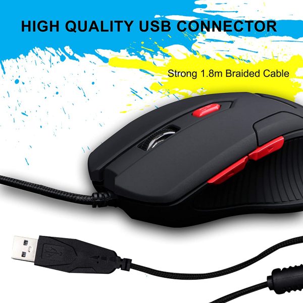 Zebronics Zeb Feather - Premium USB Gaming Mouse with 6 Buttons, Upto 3200 DPI - Image 3