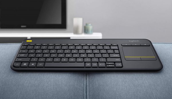 Logitech K400 Plus Wireless Livingroom Keyboard with Touchpad for Home Theatre PC Connected to TV, Customizable Multi-Media Keys, Windows, Android, Laptop- Black - Image 5