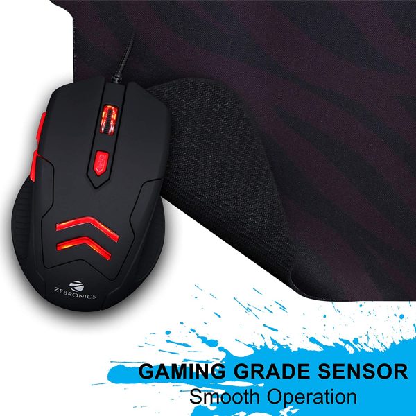 Zebronics Zeb Feather - Premium USB Gaming Mouse with 6 Buttons, Upto 3200 DPI - Image 4