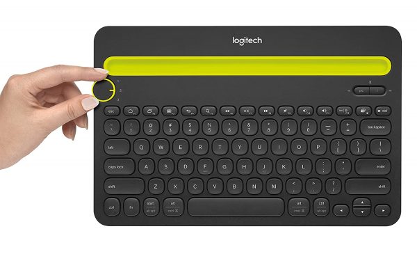 Logitech K480 Wireless Multi-Device Keyboard for Windows, Apple iOS android or Chrome, Wireless Bluetooth, Compact Space-Saving Design, PC/Mac/Laptop/Smartphone/Tablet- Black - Image 5
