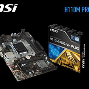 MSI H110M PRO-VH Plus Motherboard for Socket LGA1151(Supports 6th Gen Intel® Core™ i3/i5/i7 Processors, and Intel® Pentium® and Celeron® Processors)