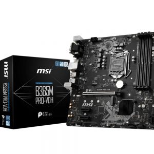MSI B365M PRO-VDH Intel LGA-1151 Micro-ATX Motherboard with DDR4 2666MHz, Core Boost, DDR4 Boost, Audio Boost and EZ Debug LED