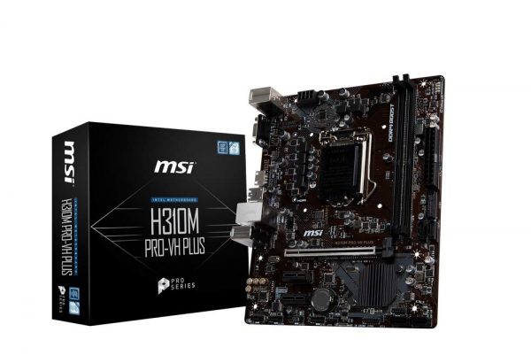 MSI H310M PRO-VH Plus mATX Motherboard (9th / 8th Gen Intel Core, Pentium Gold, Celeron Processors, LGA 1151 Socket, DDR4, VGA/HDMI)