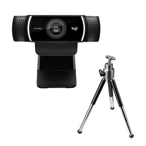 Logitech C922 Pro Stream Webcam, HD 1080p/30fps or HD 720p/60fps Hyperfast Streaming, Stereo Audio, HD Light Correction, Autofocus