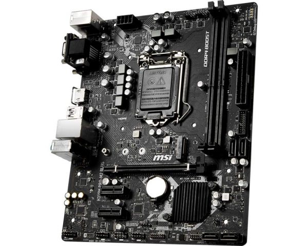 MSI H310M PRO M2 Plus mATX Motherboard (9th / 8th Gen Intel Core,LGA 1151 Socket, DDR4, M.2 and NVMe,DVI-D/VGA/HDMI) - Image 3