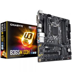 Gigabyte Intel® B365M D3H Ultra Durable Motherboard with PCIe Gen3 x4 M.2, Intel GbE LAN with 25KV Protection, 7 Colors RGB LED Strips Support, Anti-Sulfur Resistor, Smart Fan5, DualBIOS™