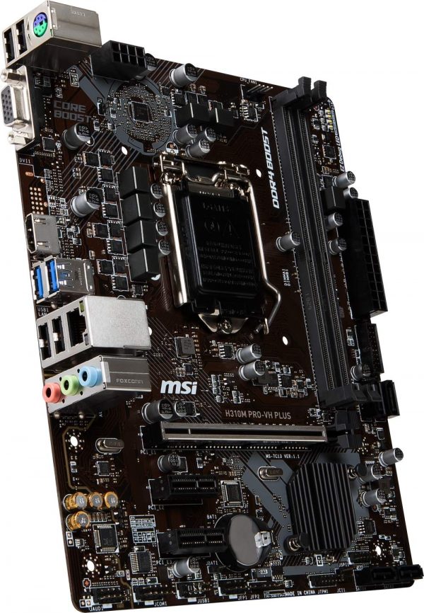 MSI H310M PRO-VH Plus mATX Motherboard (9th / 8th Gen Intel Core, Pentium Gold, Celeron Processors, LGA 1151 Socket, DDR4, VGA/HDMI) - Image 2