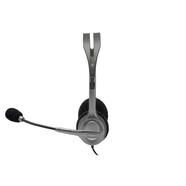 Logitech H110 Wired headset, Stereo Headphones with noise-cancelling Microphone,3.5-mm Dual Audio Jack, PC/Mac/Laptop- Grey - Image 4