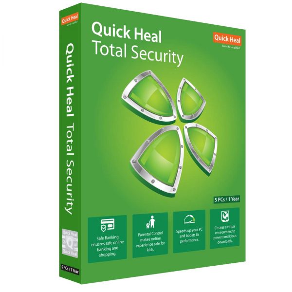 Quick Heal Total Security Latest Version - 5 PCs, 1 Year (DVD)