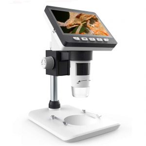 Smiledrive Digital HD Microscope with 4.3" Screen 50-1000x Magnification USB Connects with PC, Built-in MicroSD Card Slot (8gb) Smiledrive