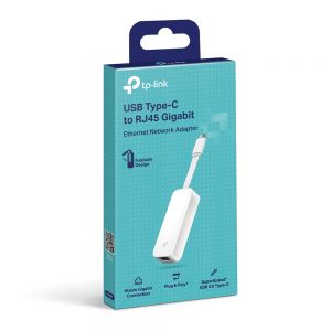 TP-Link UE300C USB Type-C to RJ45 Gigabit Ethernet Network Adapter/RJ45 LAN Wired Adapter for Ultrabook, Chromebook, Laptop, Desktop, Plug & Play, USB 3.0, Foldable and Portable Design