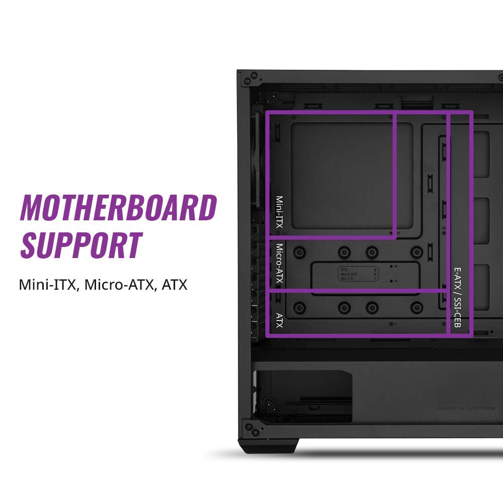 COOLER MASTER SIDE-PANEL - CABINET GAMING - FULL-TOWER - MINI-ITX MICRO-ATX  ATX E-ATX SSI