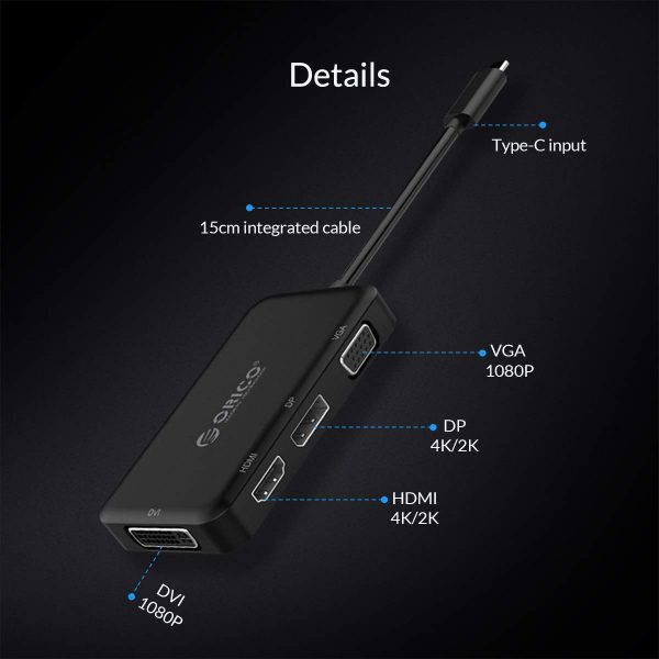 ORICO Type-C to 4-in-1 Multifunction Docking Station - Image 4