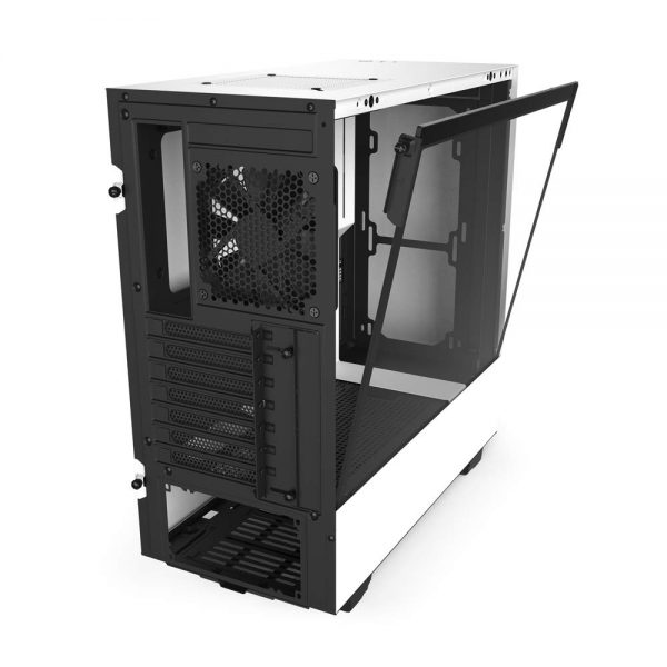NZXT H510 Compact Mid-Tower ATX Computer Cabinet/Gaming Case | Black/Black  | Front USB Type-C Port with 2x120mm Fans - Image 6