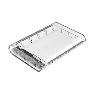 ORICO 3.5 inch USB 3.0 External Hard Drive Enclosure for SATA HDD [Support UASP SATA III] Tool Free- Transparent Upto 8Tb