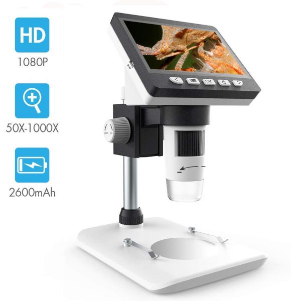 Smiledrive Digital HD Microscope with 4.3" Screen 50-1000x Magnification USB Connects with PC, Built-in MicroSD Card Slot (8gb) Smiledrive - Image 2