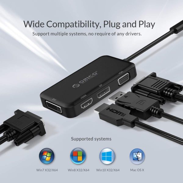 ORICO Type-C to 4-in-1 Multifunction Docking Station
