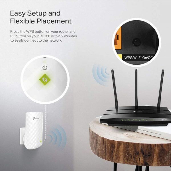 TP-Link AC750 Wifi Range Extender | Up to 750Mbps | Dual Band WiFi Extender, Repeater, Wifi Signal Booster, Access Point| Easy Set-Up | Extends Wifi to Smart Home & Alexa Devices (RE200) - Image 7