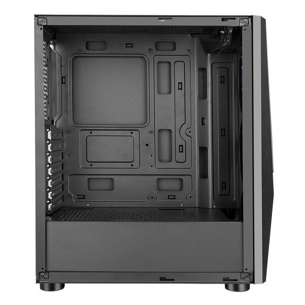 Roll over image to zoom in Ant Esports ICE-130AG Mid Tower Computer Case I Gaming Cabinet Supports ATX, Micro-ATX, Mini-ITX Motherboard with Transparent Side Panel 1 x 120 mm Rear Fan Preinstalled - Black - Image 5