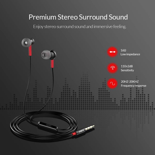 ORICO in-Ear Metal Headphones with Mic and Volume Control Hi-Fi Wired Headphones for Mobile Phones Computer Mp3/4 - Image 5