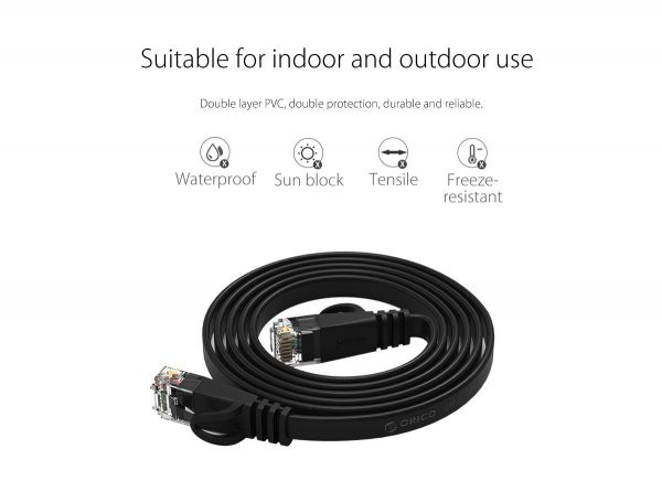 Orico PUG-C6B-30BK Ethernet Patch/LAN Cable - (Black) - Image 3