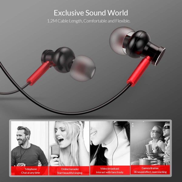 ORICO in-Ear Metal Headphones with Mic and Volume Control Hi-Fi Wired Headphones for Mobile Phones Computer Mp3/4 - Image 4